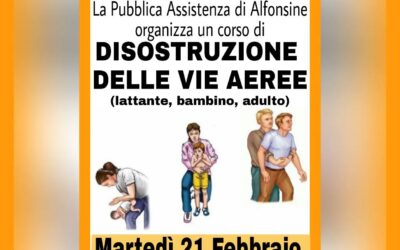 Corso disostruzione pediatrica offerto alla cittadinanza – 21 Febbraio 2023